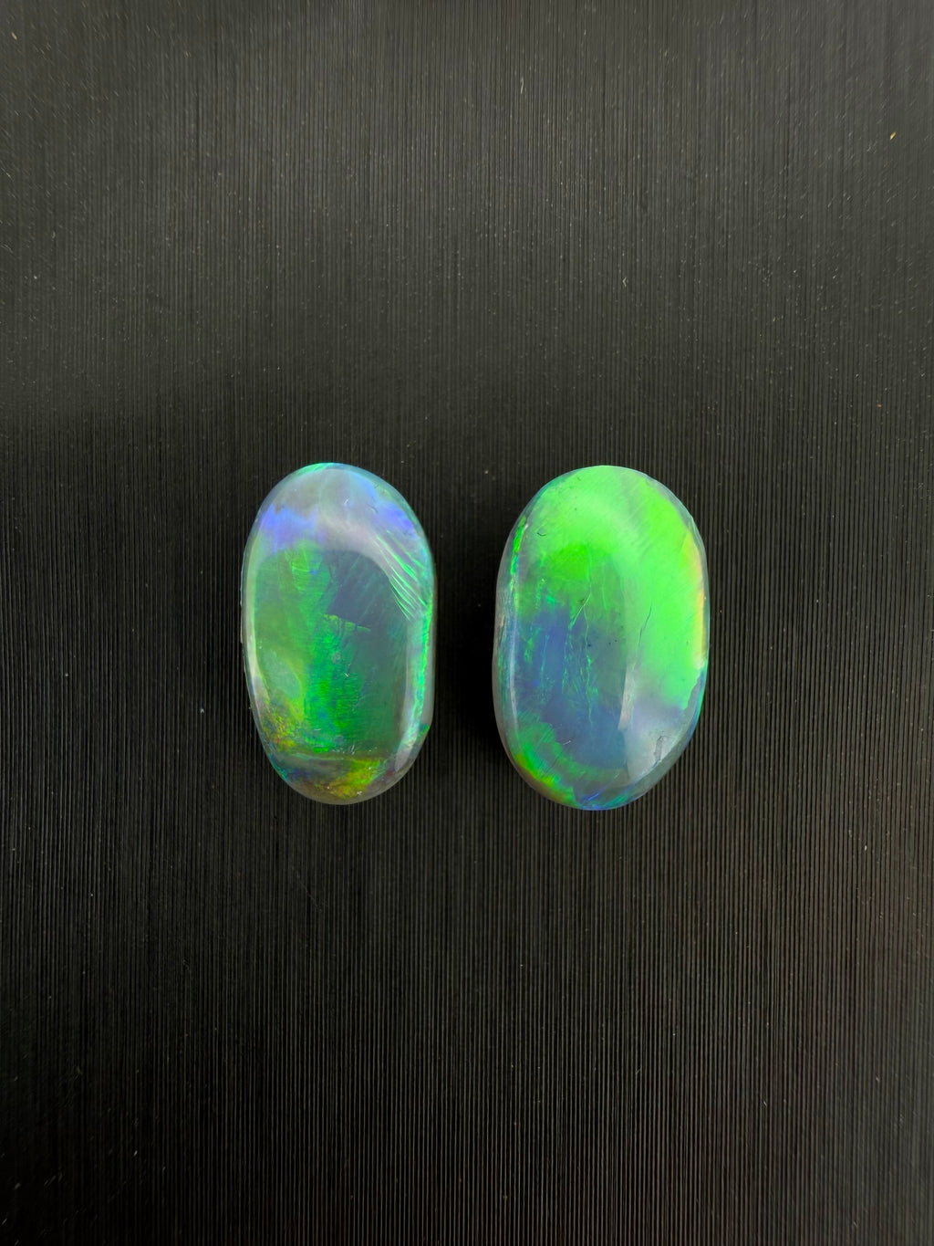 4.45ct Lighting Ridge Black Opal Pair