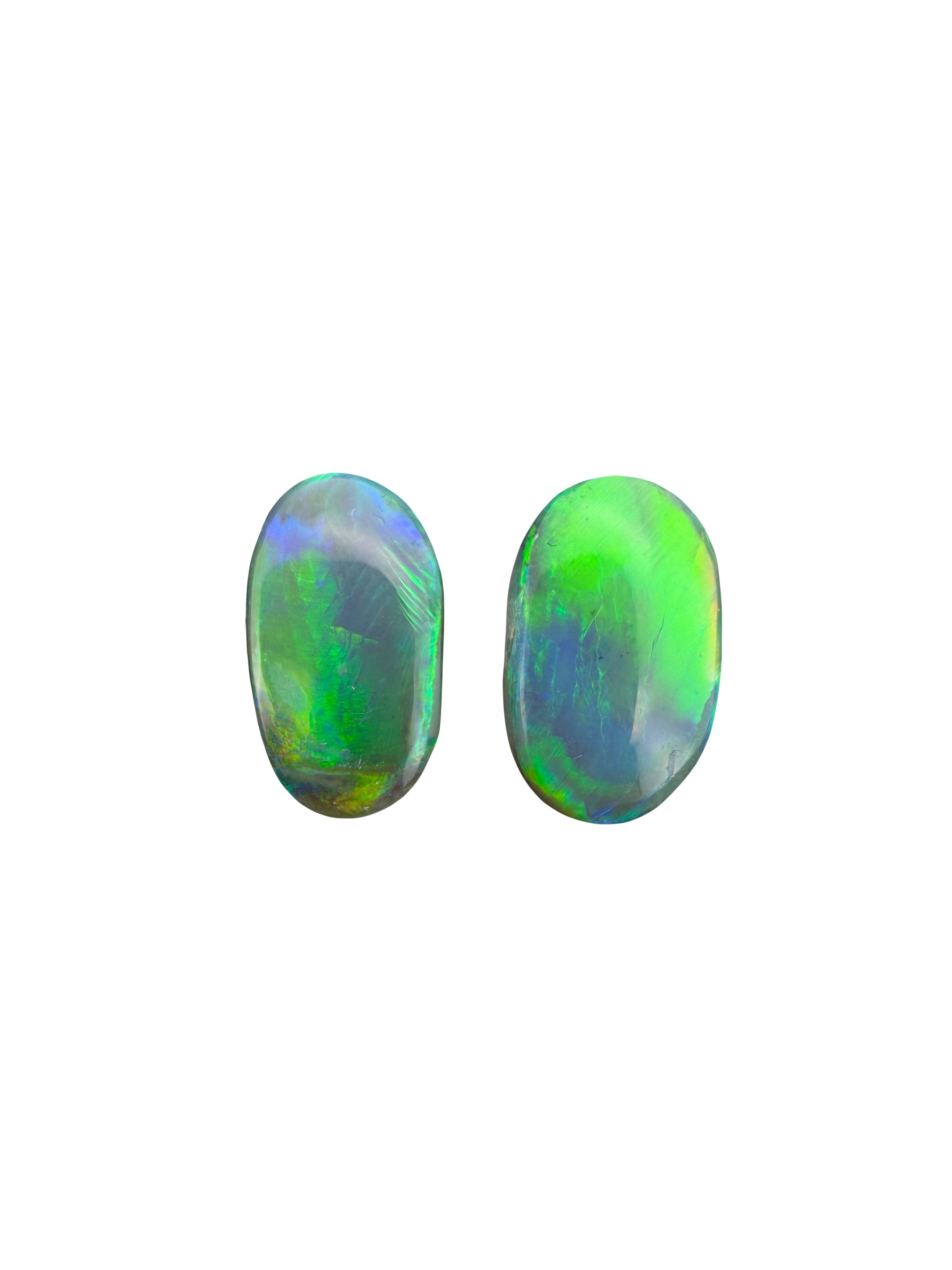 4.45ct Lighting Ridge Black Opal Pair